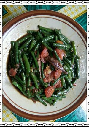 Foto resep Kacang panjang ikan asin bumbu kecap