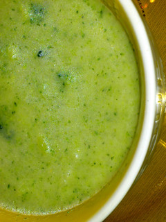 A picture of broccoli soup.