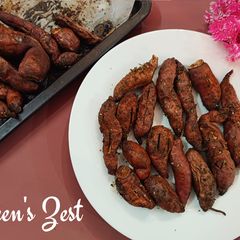 Seasoned Baked Sweet Potatoes A picture of Seasoned Baked Sweet Potatoes.