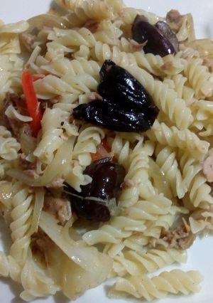 Una foto de Pastas con salsa de atún (sin tomate)