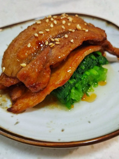 橙香燒肉菠菜 的食譜成品照片