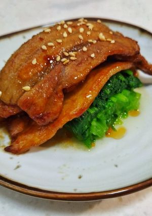 橙香燒肉菠菜 的食譜成品照片
