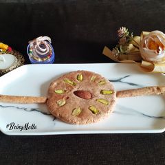 A picture of Rakhi Special Badam Rotla/ Puri.