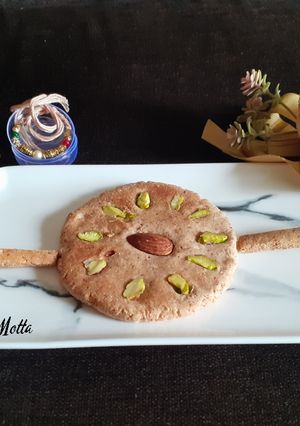 A picture of Rakhi Special Badam Rotla/ Puri.