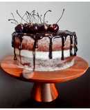 Dark Chocolate Drip cake with Cream cheese and Cherry Jam