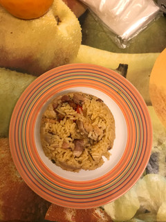 Una foto de Arroz con panceta de cerdo ahumada