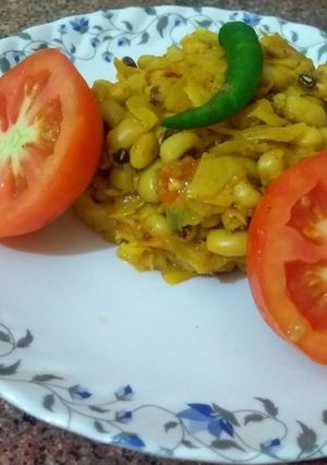 पत्तागोभी और सोयाबीन (Pattagobhi aur soyabean recipe in Hindi) रेसिपी मुख्य फोटो