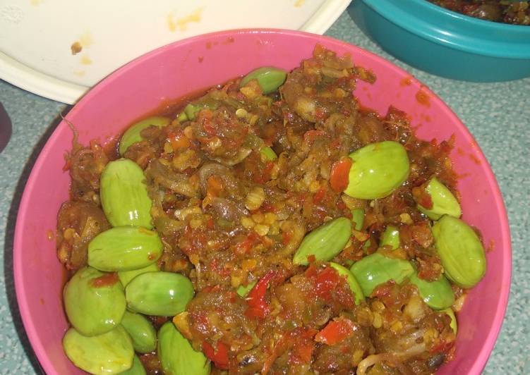 Cumi pete sambal mercon