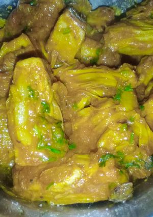 कटहल‌ की‌ मसालेदार सब्जी(Kathal ki masaledar sabzi recipe in hindi) रेसिपी मुख्य फोटो