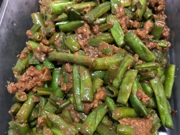 Cara Mudah Membuat Resep  Tumis daging cincang dan buncis yang Lezat, Enak