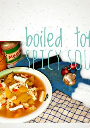 Foto resep Boiled tofu spicy sour