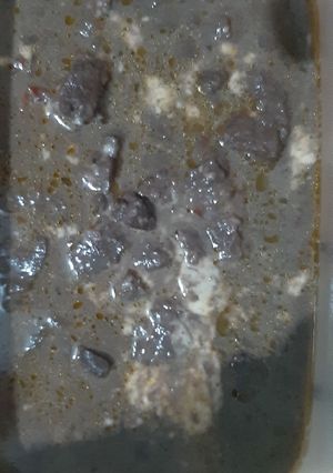 Una foto de Hígado encebollado