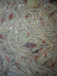 A picture of Spigetti and irish.