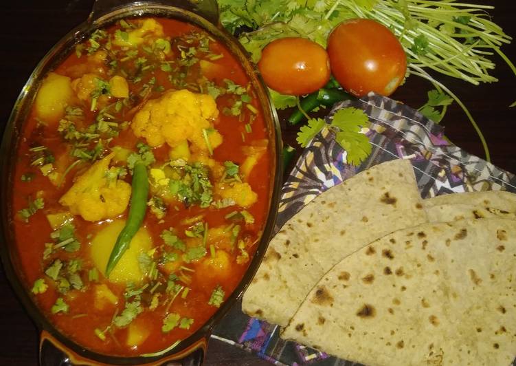 Recipe of Any-night-of-the-week Aloo gobhi salan