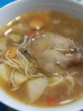 Sopa de pato con cabello de ángel