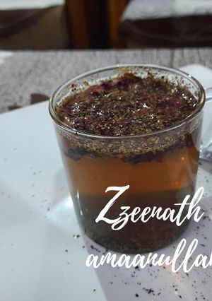 A picture of Moringa and Rose Infusion.