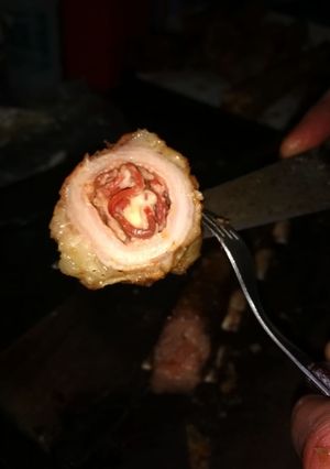 Una foto de Tripa gorda rellena a la parrilla