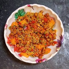 Kala chana chaat A picture of Kala chana chaat.