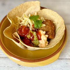 A picture of Fish Taco-tastic lunch 🌮.