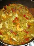 King Prawn and Chicken Satay Stir Fry