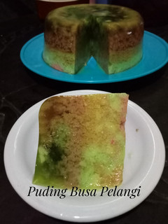 Foto resep Puding Busa Pelangi