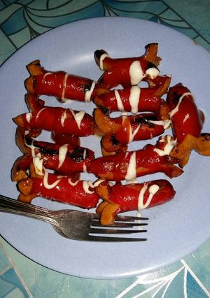 Foto resep sosis panggang mayo