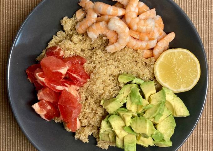 Bowl crevettes pomelos