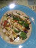 Wrap integral de pollo abierta