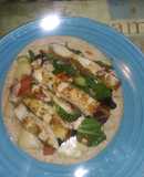 Wrap integral de pollo abierta