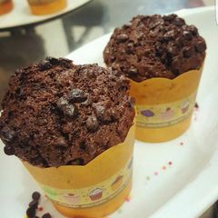 A picture of Chocolate Cherry Yoghurt Muffin.