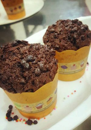 A picture of Chocolate Cherry Yoghurt Muffin.