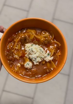 A picture of Lasagna Soup.