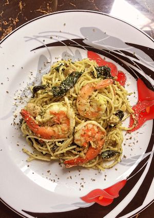Foto resep Spaghetti with pesto sauce