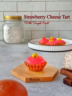 Foto resep Strawberry Cheese Tart with Tempeh Crust