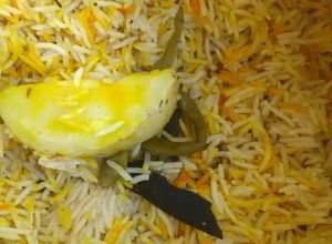 صورة لوصفة رز بالبطاطا بقدر الضغط