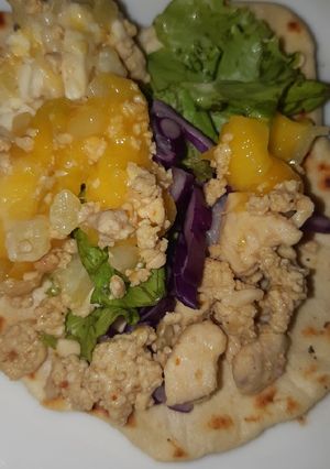 Foto resep Taco Tahu dengan Salsa Mangga dan Salad