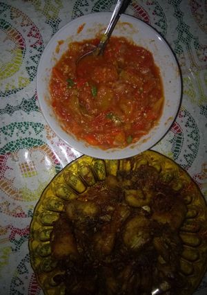 Foto resep Ayam goreng & Sambal mentah