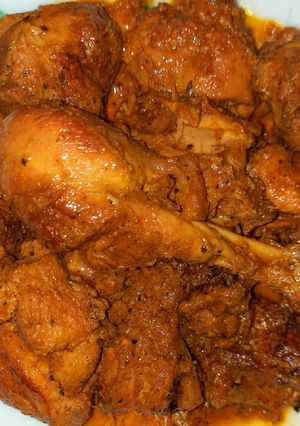 A picture of Chicken Changezi restaurant style.