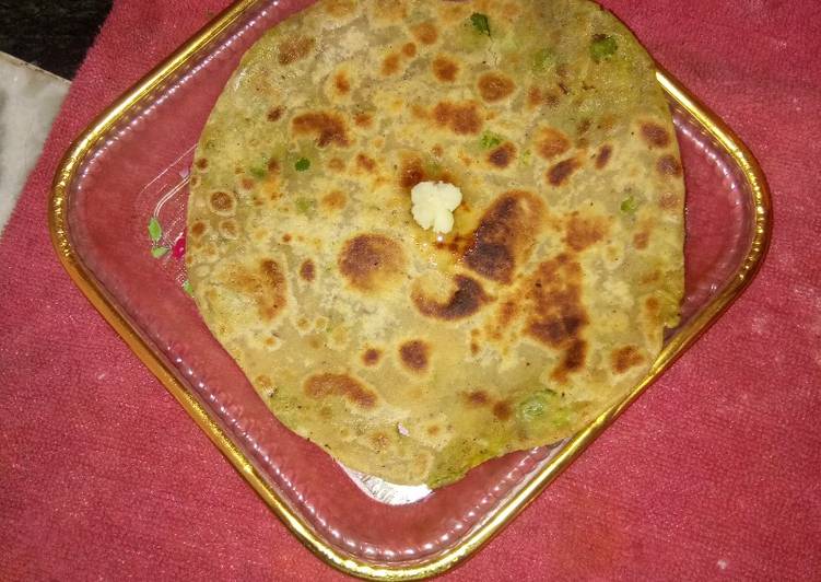 Simple Way to Prepare Any-night-of-the-week Peas paratha