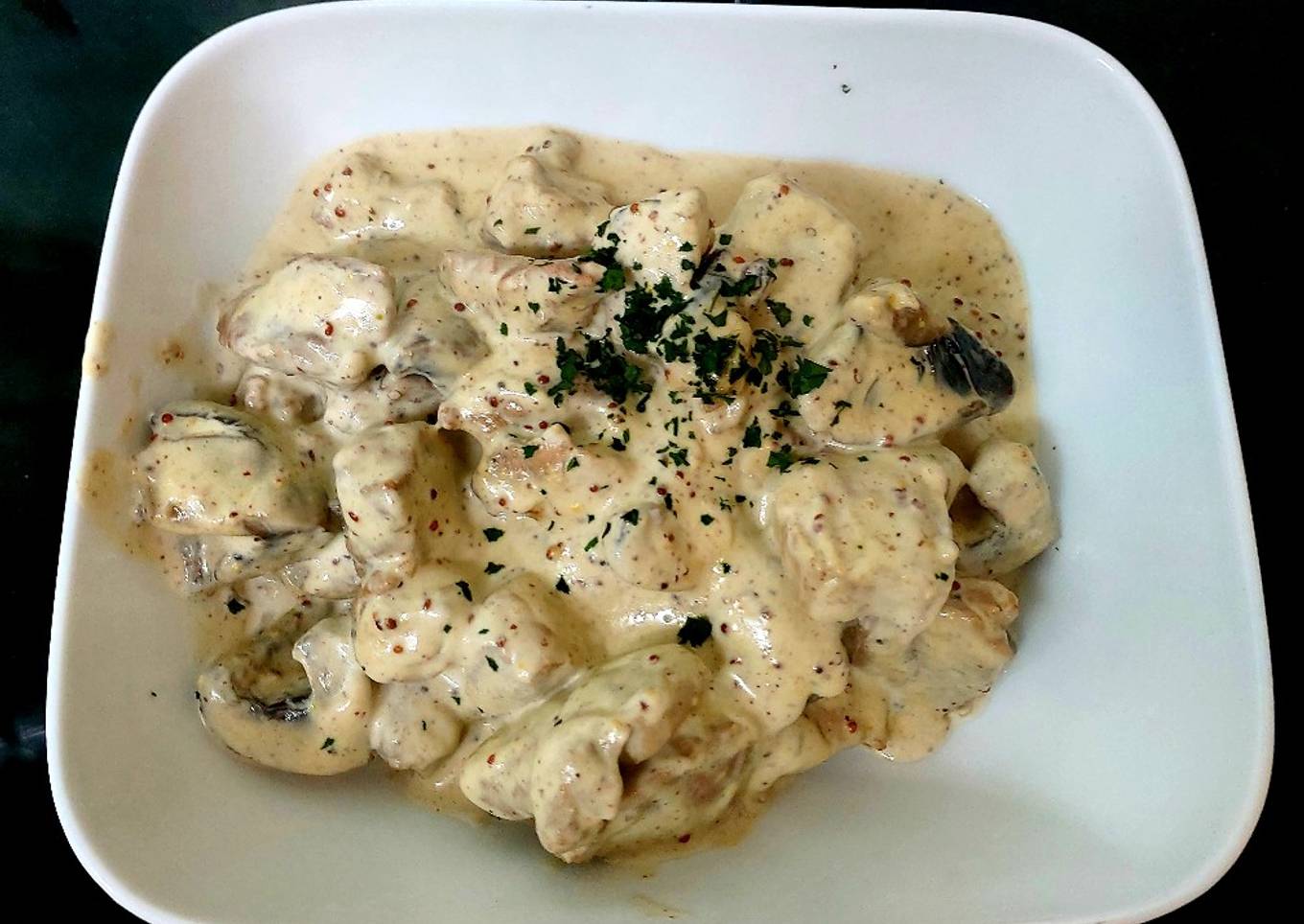 My Fillet of Pork & Mushroom in a Creamy Mustard Sauce 😋