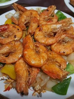 Hình của món Tôm rang muối.
