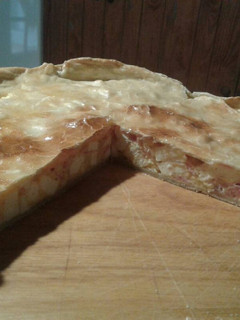 Una foto de Tarta de ricotta con jamón y queso