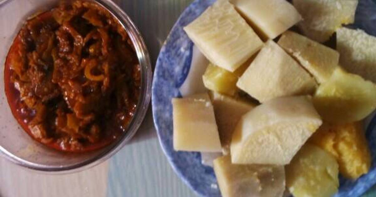 Yam and garden egg sauce Recipe by Nkereuwem John Cookpad