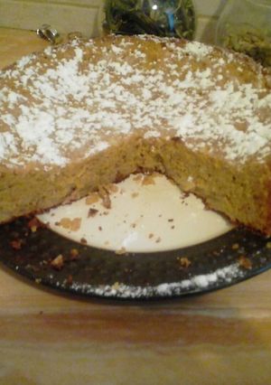 Una foto de Torta de peras y almendras