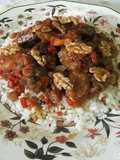 Kabsa de cordero con frutos secos y arroz marinado