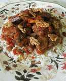 Kabsa de cordero con frutos secos y arroz marinado