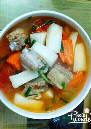 Hình của món Canh củ cải nấu sườn.