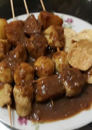 Foto resep Tahu kentang dan telur puyuh kuah kacang