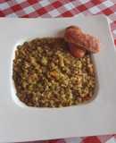 Lentejas con arroz integral y cúrcuma
