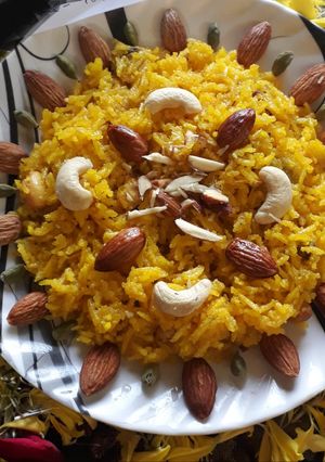 केसरिया मीठे चावल (Kesariya mithe chawal recipe in Hindi)                       रेसिपी मुख्य फोटो